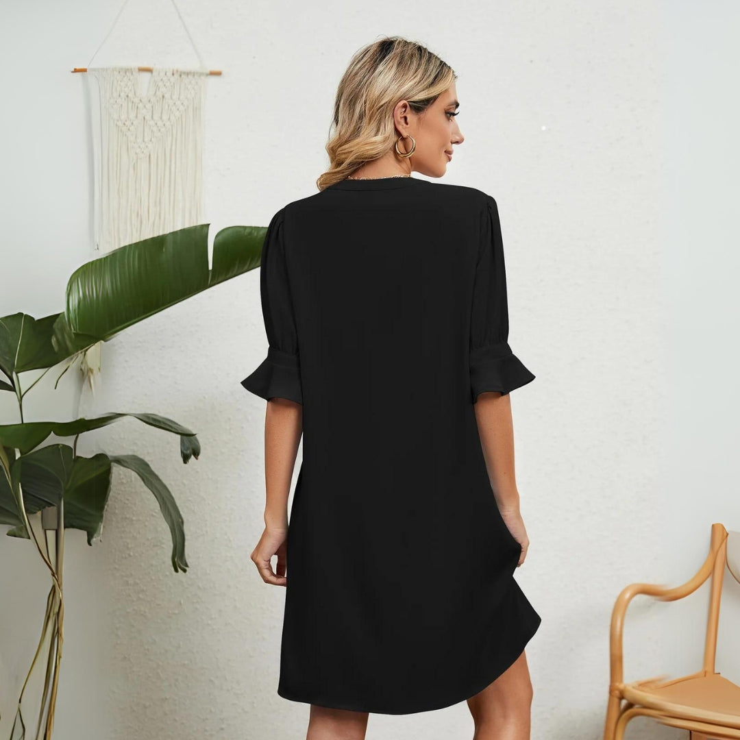Ester™ - Bequemes Kleid mit V-Ausschnitt