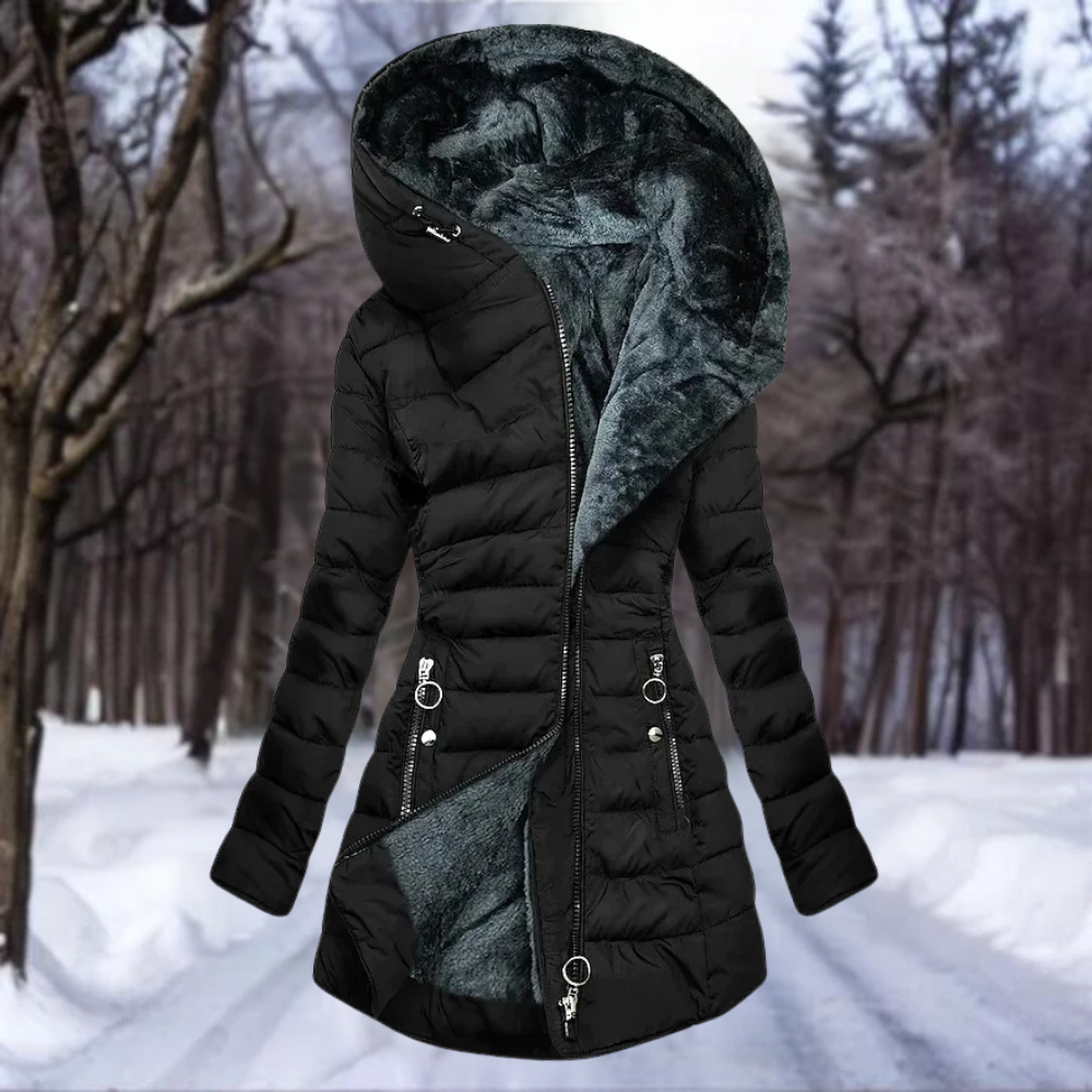 Senna – Eleganter Plüschmantel für Damen