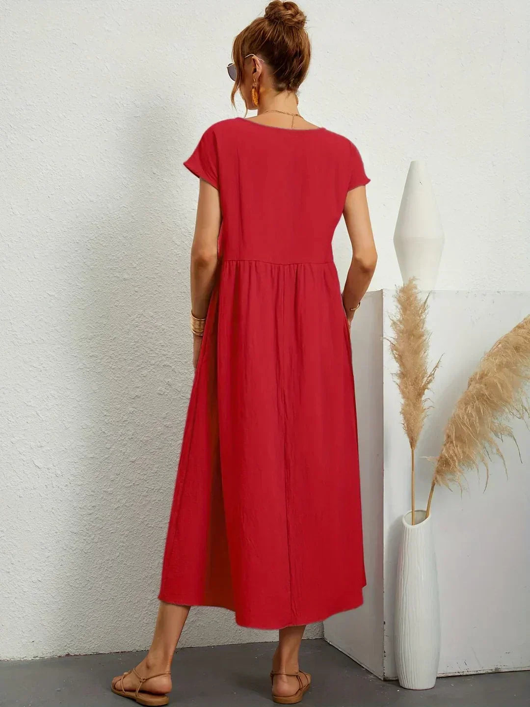 Keira™ - Leichtes, weiches Baumwollkleid mit Taschen