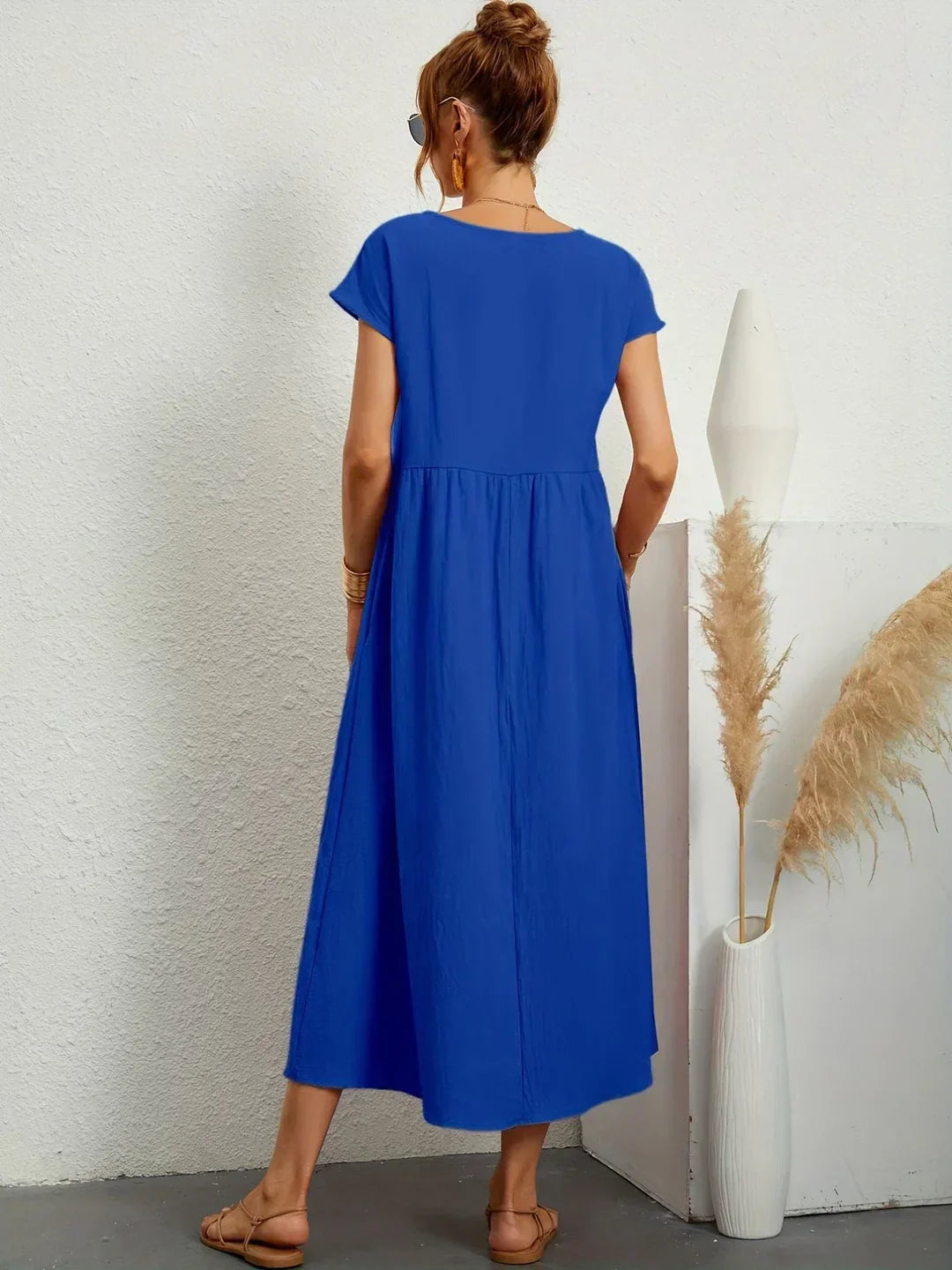 Keira™ - Leichtes, weiches Baumwollkleid mit Taschen