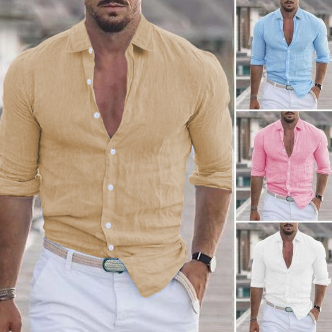 Linostyle™ - Sommerhemd aus reinem Leinen