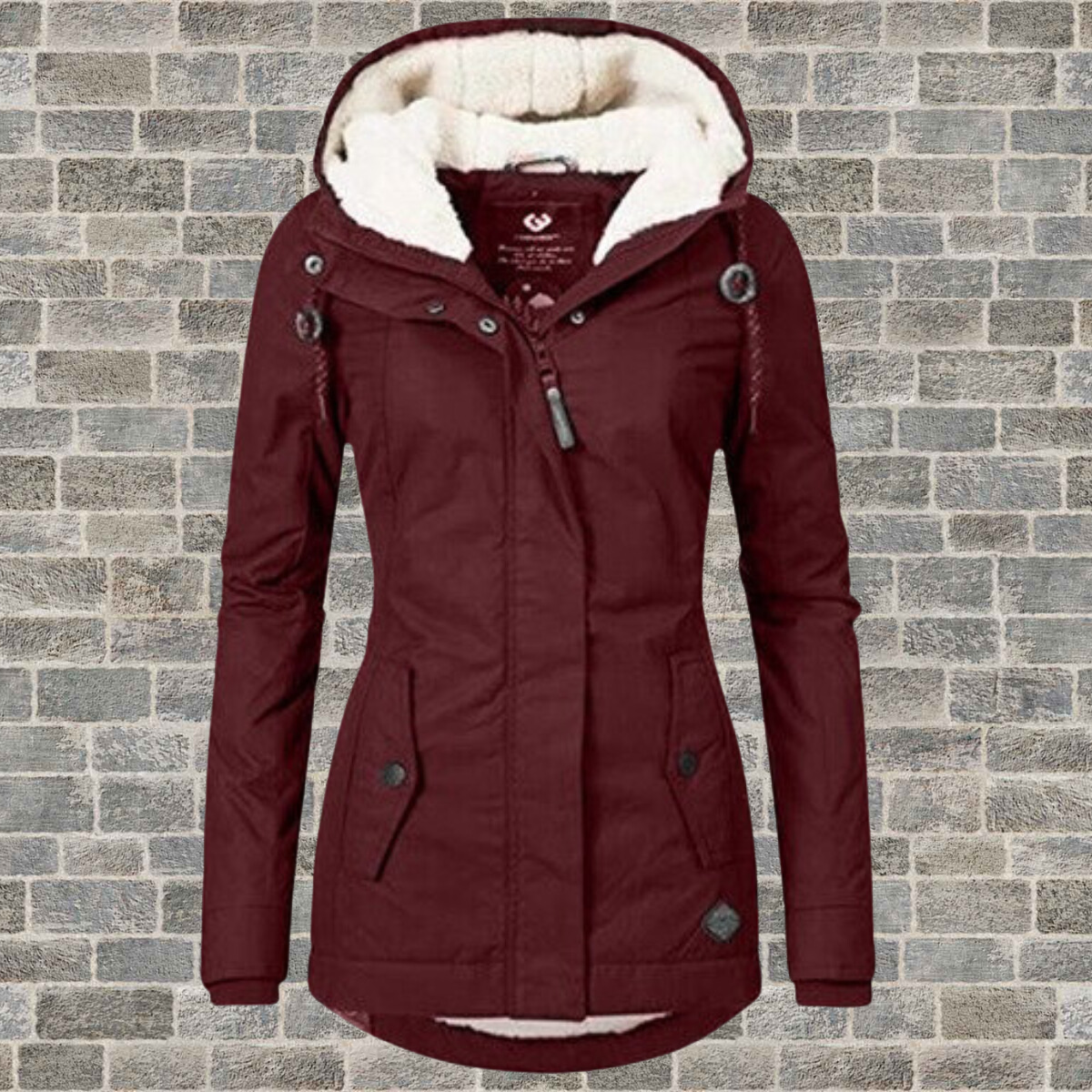 Jenna – Warmer Sherpa-Kapuzenpullover aus Baumwolle für Damen