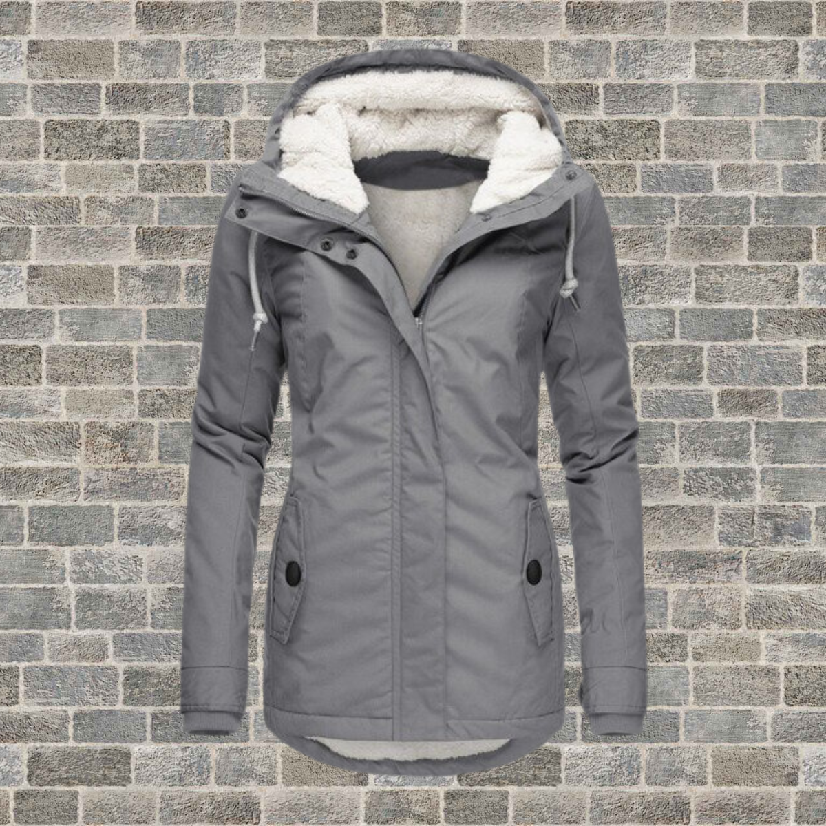 Jenna – Warmer Sherpa-Kapuzenpullover aus Baumwolle für Damen