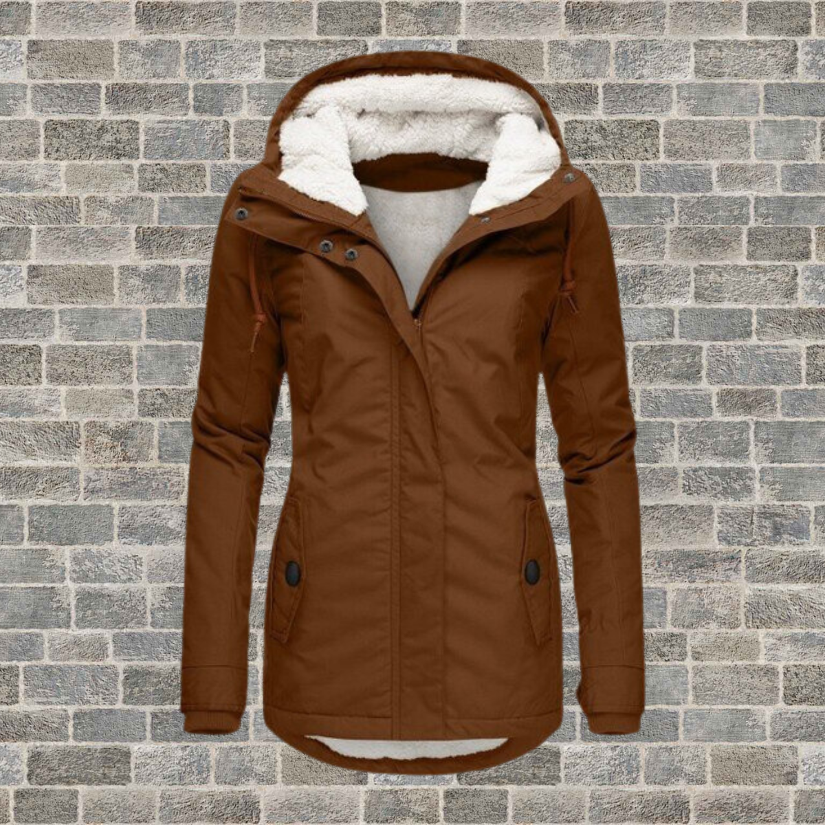 Jenna – Warmer Sherpa-Kapuzenpullover aus Baumwolle für Damen