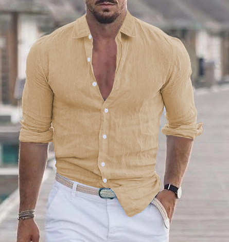 Linostyle™ - Sommerhemd aus reinem Leinen