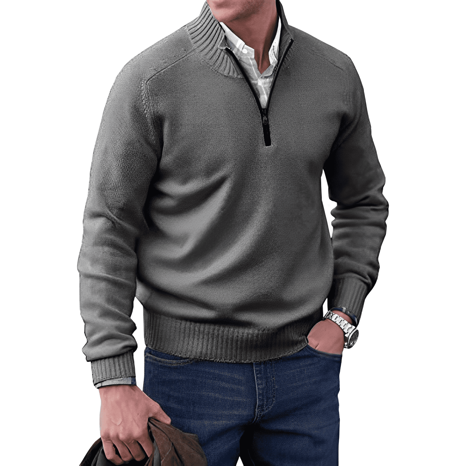 Jones™ – Eleganter Pullover mit Reißverschluss