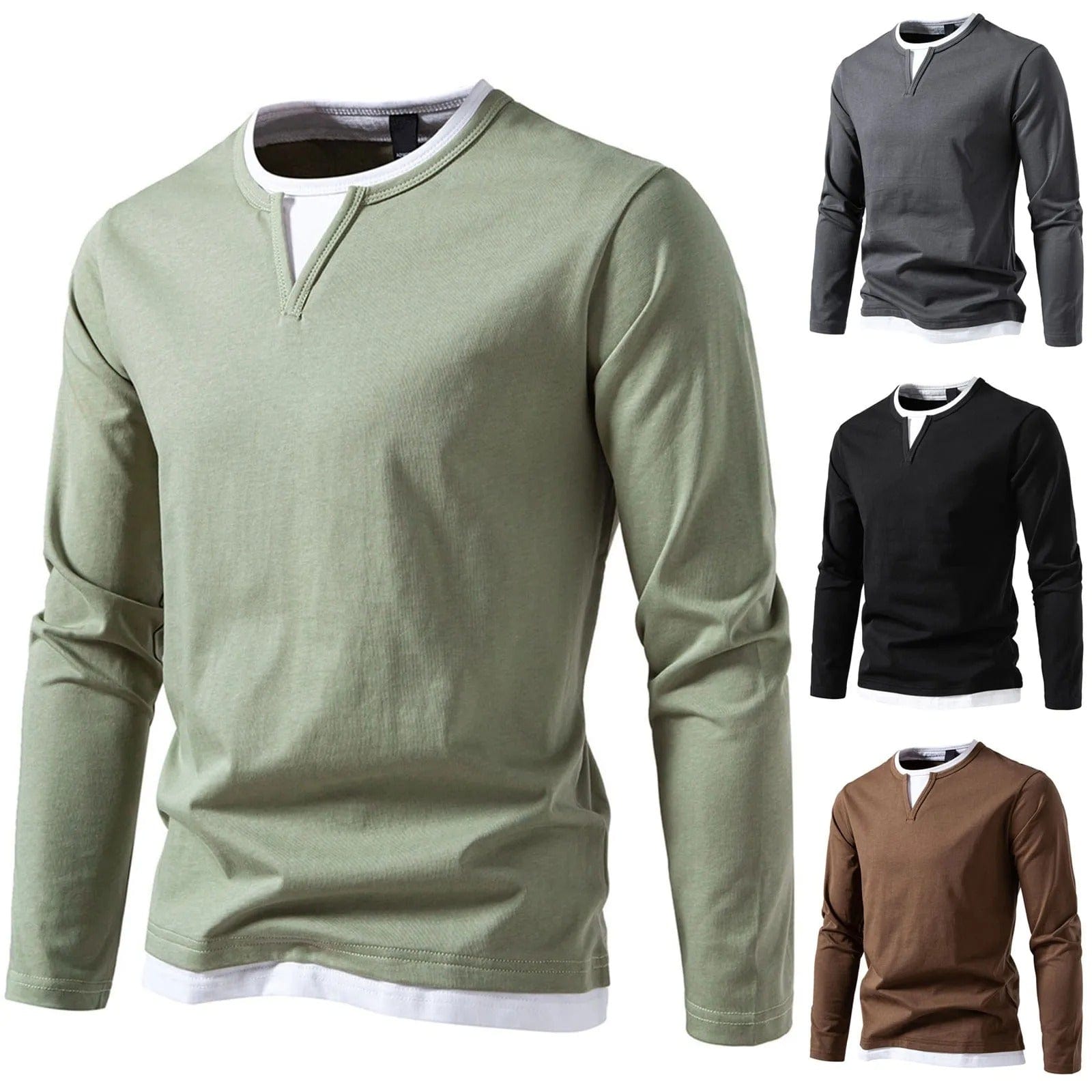 Hem Sworth™ - Kent Henley mit langen Ärmeln