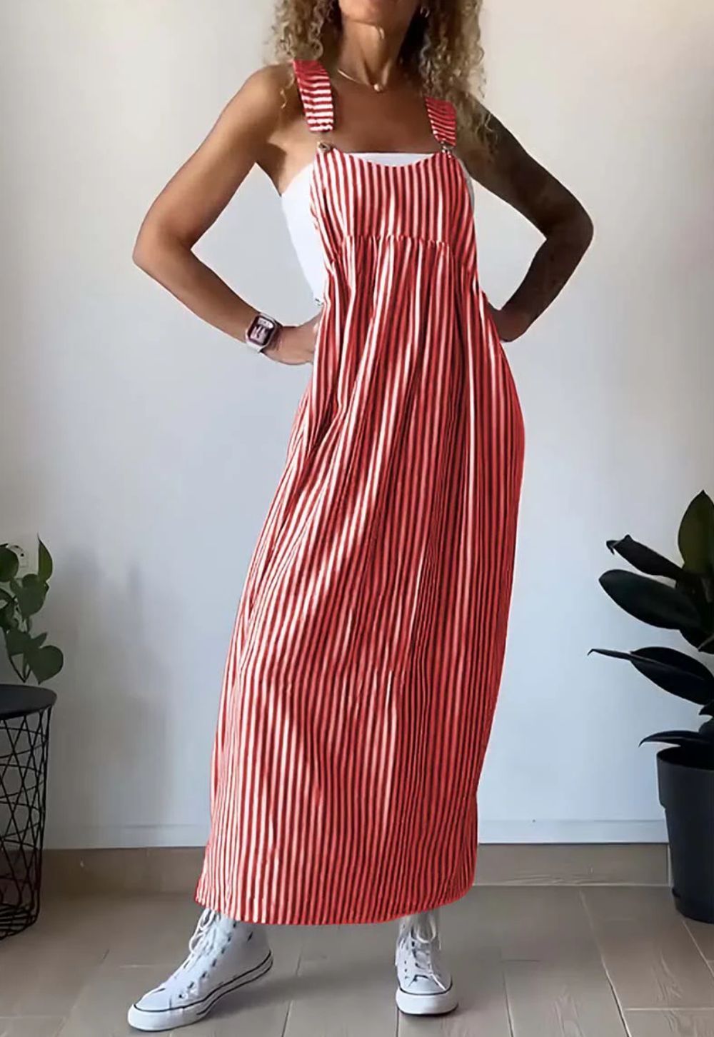 Alice™ - Lässiges gestreiftes Jumpsuit-Kleid