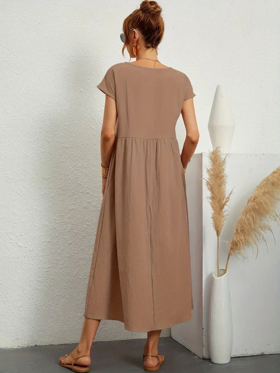 Keira™ - Leichtes, weiches Baumwollkleid mit Taschen
