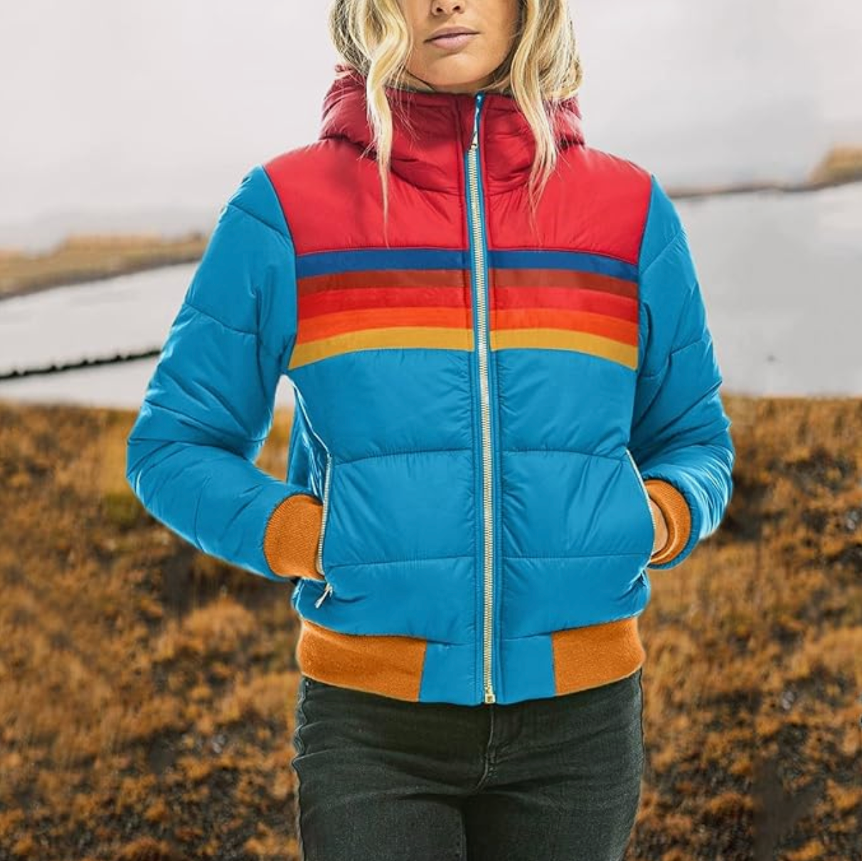 Roswitha™ - Retro-Kunstfell-Parka mit Kapuze für Frauen