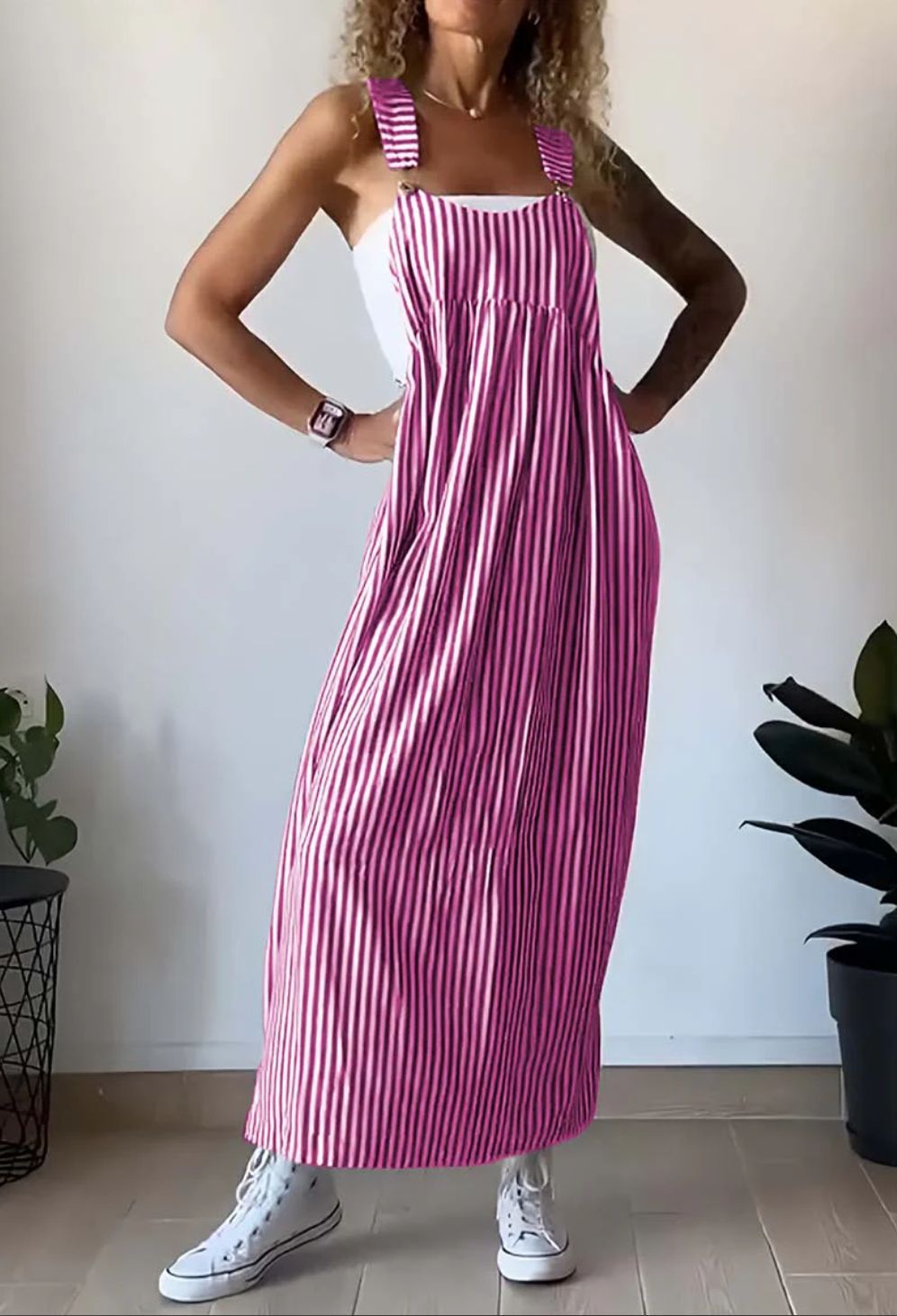 Alice™ - Lässiges gestreiftes Jumpsuit-Kleid